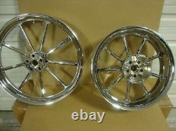 Harley Davidson Chrome Billet Wheel Set Street Glide Road Glide Road King Flht