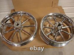 Harley Davidson Chrome Billet Wheel Set Street Glide Road Glide Road King Flht