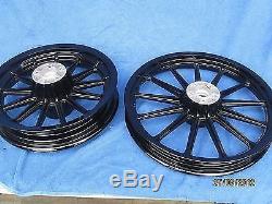 Harley Davidson Dyna Glide Street BoB Wheels Black Is Back 13 Spoke we install