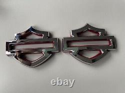 Harley Davidson Street Glide Road Glide CVO Locket Tank Emblem 2 Piece Chrome