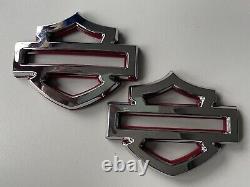 Harley Davidson Street Glide Road Glide CVO Locket Tank Emblem 2 Piece Chrome