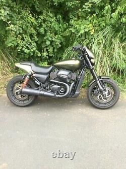 Harley Davidson Street Rod 750. Loads of extras. Sounds proper! Awesome machine