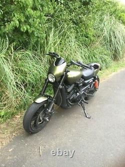Harley Davidson Street Rod 750. Loads of extras. Sounds proper! Awesome machine