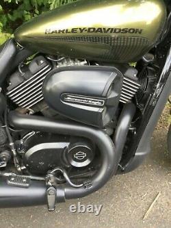 Harley Davidson Street Rod 750. Loads of extras. Sounds proper! Awesome machine