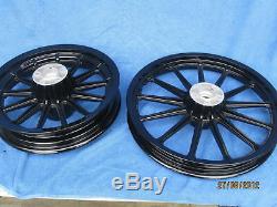 Harley Dyna Mag FXD Street Bobs all Black Wheels & Bearings Front & Rear