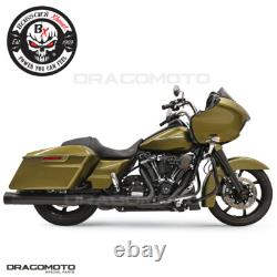 Harley FLHX 1750 Street Glide 107 2017-2019 Exhaust BASSANI DNT Black 1F72DNT5B