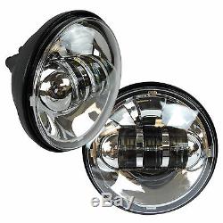 Harley Street Glide Auxiliary Fog Passing Light with Brackets & Turn Signals chrom