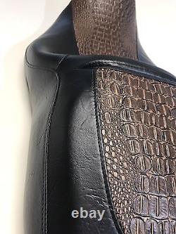 Harley Street Glide / Road Glide HD BROWN Gator Croc Seat Cover Skin 2011-2023