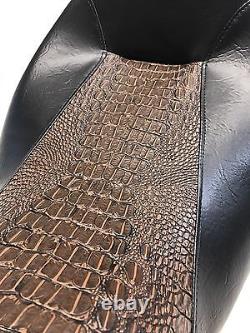 Harley Street Glide / Road Glide HD BROWN Gator Croc Seat Cover Skin 2011-2023