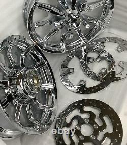 Harley Touring Impeller Chrome Wheels Rotors 2009-17 Street Glide (outright)