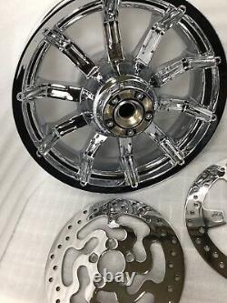 Harley Touring Impeller Chrome Wheels Rotors 2009-17 Street Glide (outright)