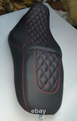 Harley-davidson 2008-2020 Street/road Glide Seat Cover Red Stitching With Logo