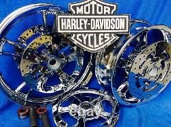 Harley no Exchange needed CHROME STREET GLIDE ENFORCER WHEELS AND FRONT ROTORS