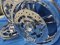 Harley no Exchange needed CHROME STREET GLIDE ENFORCER WHEELS AND FRONT ROTORS