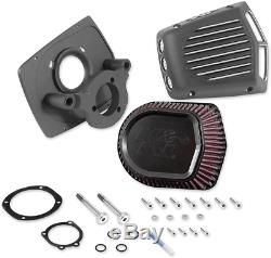 K&N Black Street Metal Air Cleaner Kit for 99-17 Harley Dyna Touring Softail FXS