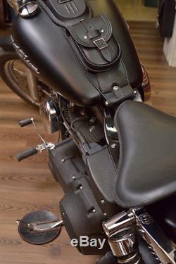 Leder tank panel tasche für Harley Davidson dyna street bob, low rider s