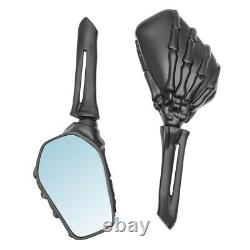 Mirror Skeleton Hand for Harley Dyna Street Bob/ Switchback black
