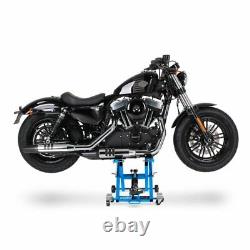 Motorcycle Scissor Lift XL for Harley Davidson CVO Street Glide blue