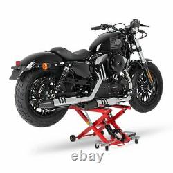 Motorcycle Scissor Lift XL for Harley Davidson Softail Street Bob red