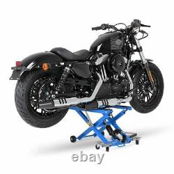 Motorcycle lift XL for Harley Davidson Street 750 Blue Scissor Jack