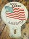 Original 1940s Accessory License Plate CAR Topper US FLAG GM Ford Chevy rat hot