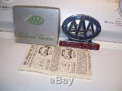 Original 1950s nos AAA auto club emblem badge chrome vintage scta GM Ford Chevy
