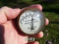 Original 1950s old auto Thermometer visor Accessory vintage scta GM Ford Chevy