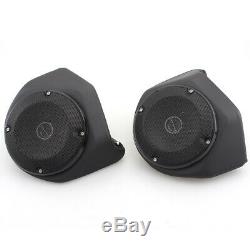 Pair Tour Pak Rear Trunk Pod Speaker Pods For Harley Touring Street Glide 14-up