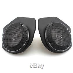 Pair Tour Pak Rear Trunk Pod Speaker Pods For Harley Touring Street Glide 14-up