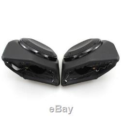 Pair Tour Pak Rear Trunk Pod Speaker Pods For Harley Touring Street Glide 14-up