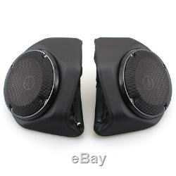 Pair Tour Pak Rear Trunk Pod Speaker Pods For Harley Touring Street Glide 14-up