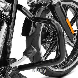 Paramotore + Poggiapiedi 38mm per Harley Softail Street Bob 18-21 FS2 nero