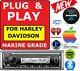 Plug And Play For 98-13 Harley Marine Kenwood Bluetooth Usb Stereo Pkg Opt XM