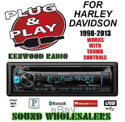 Plug And Play For Harley Kenwood Kdc-x302 CD Bluetooth Radio Stereo Adapter Kit