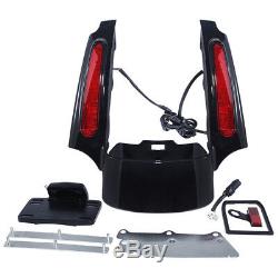 Rear Fender Extension Fascia With LED Light For Harley Touring Street Glide 09-13