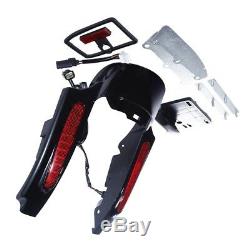 Rear Fender Extension Fascia With LED Light For Harley Touring Street Glide 09-13