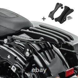 Rear Luggage Rack + Docking Kit for Harley Road King Classic 09-13 XB black