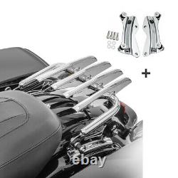 Rear Luggage Rack + Kit for Harley Electra Glide Standard 09-10 09-13 XB chrome