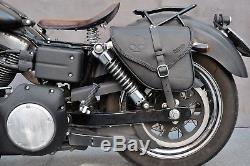 Saddle Bag For Harley Davidson Dyna Street Bob Wide Glide Best Italian Leather