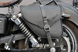 Saddle Bag Harley Davidson Dyna Street Bob Wide Glide Italian Quality Leather