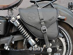 Saddle Bag Left Side For Harley Davidson Dyna Street Bob Wide Glide Fatbob