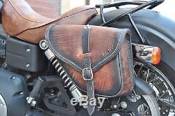 Saddle Bags Left&right For Harley Davidson Dyna Street Bob Fat Bob Made In Italy