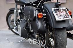 Satteltasche für Harley Davidson DYNA STREET BOB FAT BOB ITALIAN QUALITY