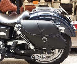Satteltasche für Harley Davidson DYNA STREET BOB  BEST QUALITY LEATHER 