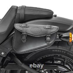 Set 2x Saddle Bag for Harley Davidson Dyna Street Bob/Wide Glide ARZ Black