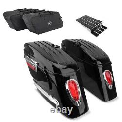 Set Hard Saddlebag SC7 + Liners compatible with Harley Davidson Dyna Street Bob/