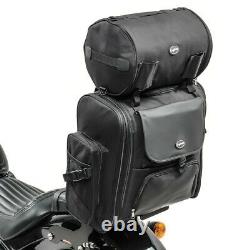 Sissy Bar CL Fix + Rear Bag XL For Harley Dyna Street Bob 09-17 Luggage Carrier
