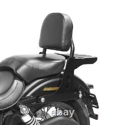 Sissy bar with luggage rack for Harley Davidson Dyna Street Bob 06-08 black CSS