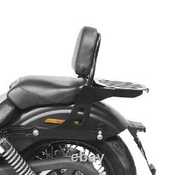 Sissy bar with luggage rack for Harley Davidson Dyna Street Bob 06-08 black CSS