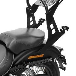 Sissy bar with luggage rack for Harley Davidson Dyna Street Bob 06-08 black CSS